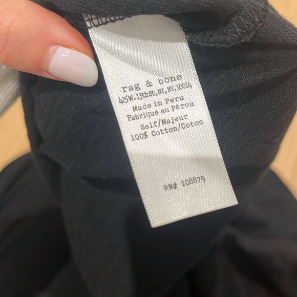 Rag &bone black long sleeve tee size S - Picture 9 of 9